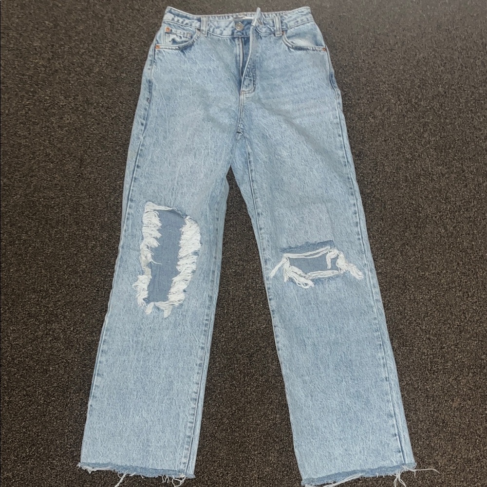 Garage Light Blue Straight Leg Jeans